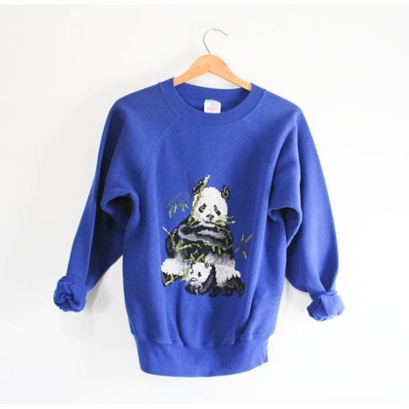 Vintage Other - Vintage Panda Bear Cross Stitch Sweatshirt